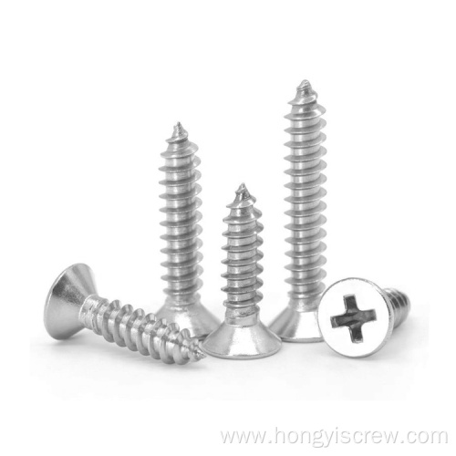 Cross Recessed Steel Self Tapping countersunk Screws